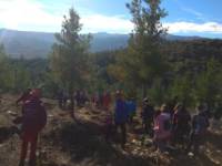 El Ayuntamiento de Ponferrada colabora con los alumnos del Gil y Carrasco en la plantación de árboles en el Pajariel