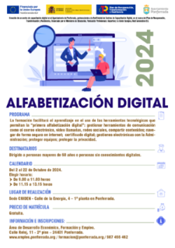 cartel ALFABETIZACIÓN DIGITAL (Octubre)