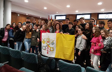 Visita de alumnos italianos al Ayuntamiento de Ponferrada