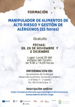 Cartel MANIPULADOR DE ALIMENTOS