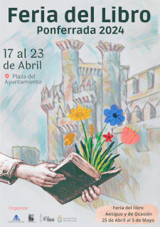 Cartel feria del libro Ponferrada 2024 p