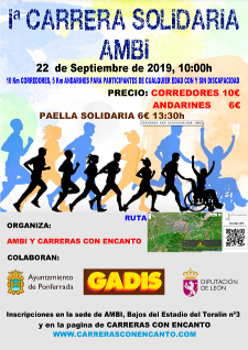 Cartel AMBI I carrera solidaria p