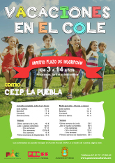 Programa "Vacaciones en el Cole Verano" Navidad 2017/2018